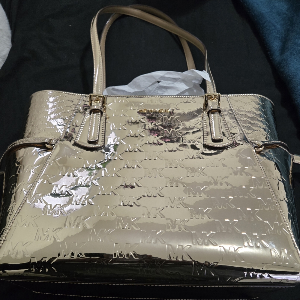 Michael Kors Shiny Gold Tote Bag